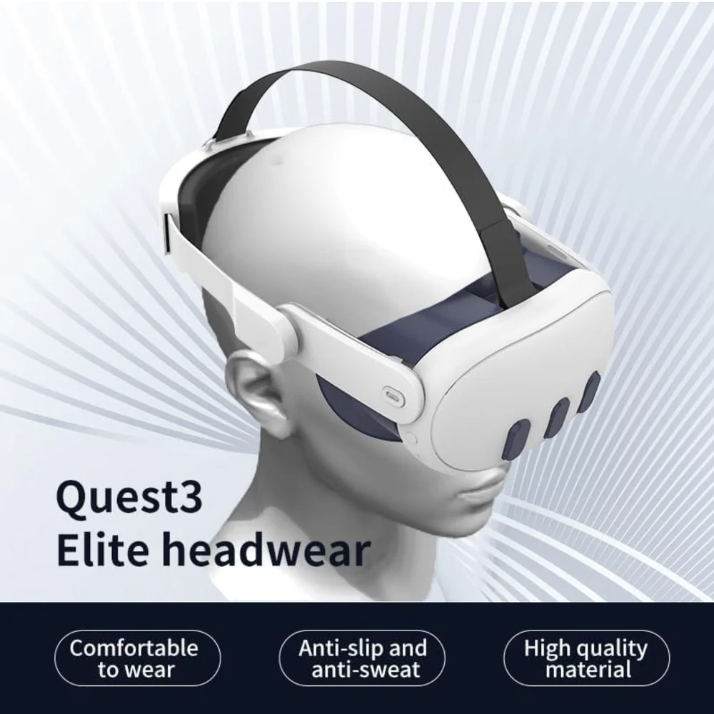 Oculus Quest 3 Comfort Head Strap in White and Gray